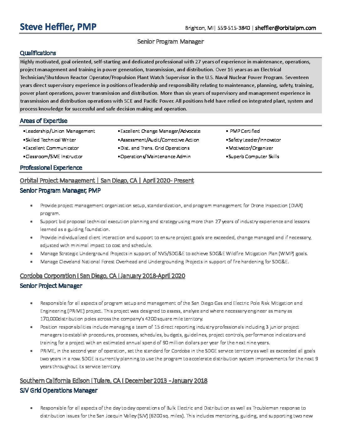 Stephen Heffler Resume